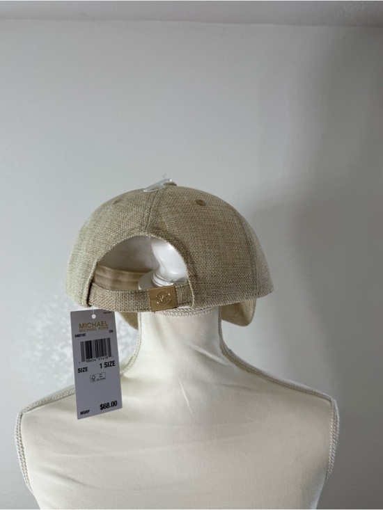 MICHAEL Michael Kors Beige Linen-Texture Baseball Cap main image 7